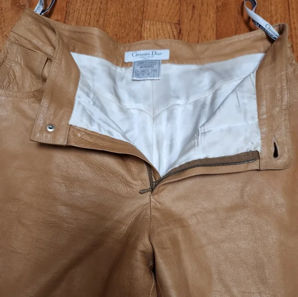Christian Dior Leather Pants Vintage READ - Picture 7 of 17